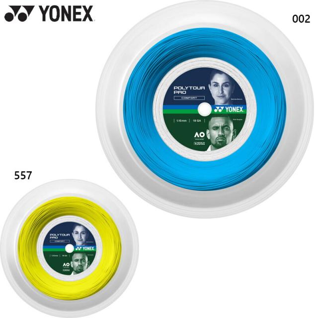ゲージ1.15mm ヨネックス メンズ レディース ポリツアープロ115(200m) テニス アクセサリー 競技 ガット 日本製 ブルー 青 イエロー 黄色 送料無料 YONEX PTP115R2