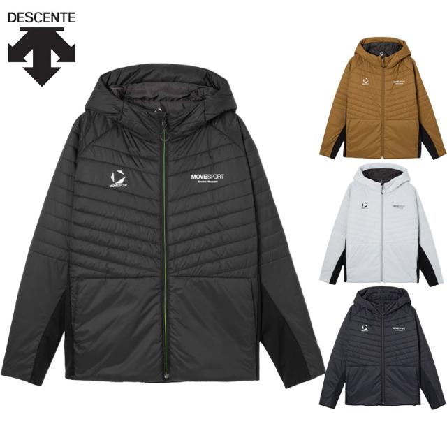 デサント メンズ THERMO ハイブリッドフーディー ムーブスポーツ アパレル アウター 長袖 ジャケット 防風 保温 吸収発熱 運動 スポーツ ブラック 黒 グレー ネイビー ブラウン 茶色 灰色 送料無料 DESCENTE ST5FJK70M