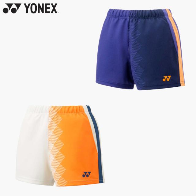 ヨネックス レディース ニットショートパンツ テニス 競技 ウェア アパレル 静電気抑制 UVカット 吸汗速乾 機能性 ソフトテニス 練習着 ストレッチ ブルー 青 オレンジ 送料無料 YONEX 25125