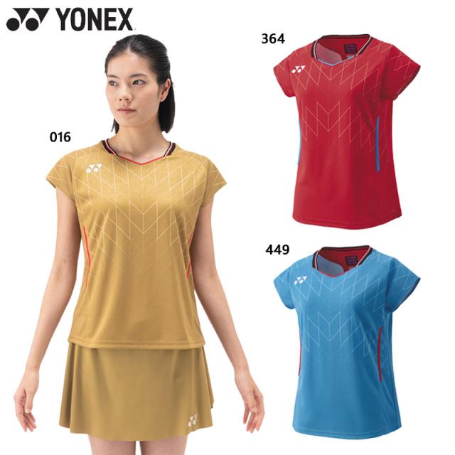YONEX　ウィメンズ　ゲームシャツ　ジャパンレッド　20915 ／M ウィメンズゲームシャツ（フィットシャツ）. 20915|20915】ヨネックス