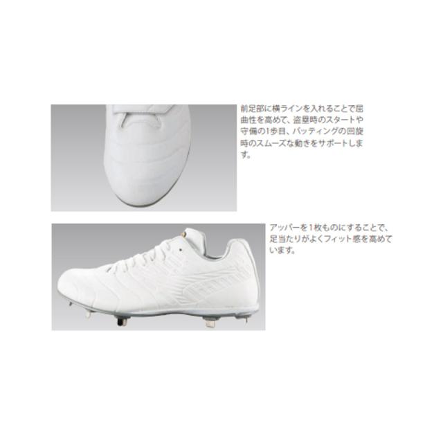 ザナックス メンズ ベルト式樹脂底スパイク 野球 靴 シューズ 競技 金具 金具固定式 埋め込み金具 ローカット 日本製 吸水速乾 通気性 ホワイト 白 送料無料 xanax BS328CL
