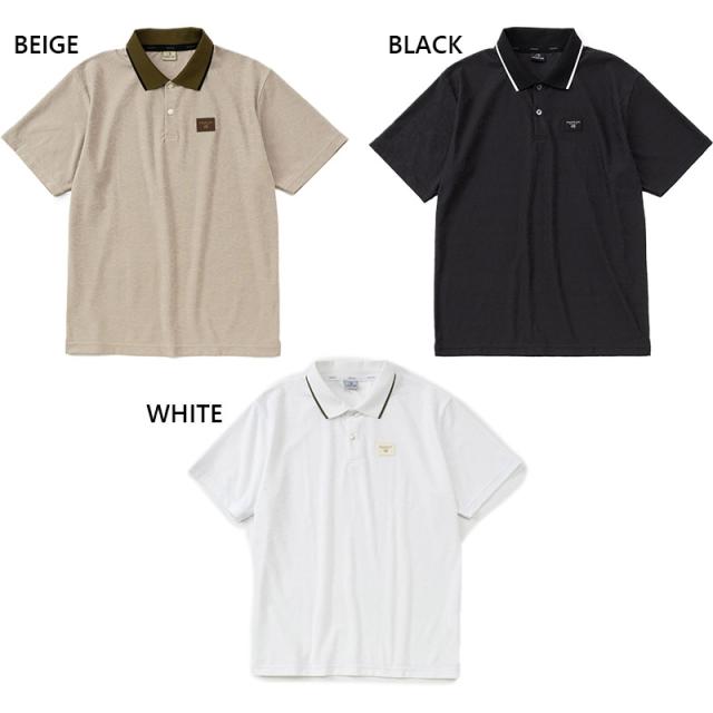 SY32 メンズ PIN JQ LINE POLO アパレル ゴルフ トップス 半袖 ポロシャツ 吸水速乾 カジュアル 運動 スポーツ ホワイト 白 ブラック 黒 ベージュ 送料無料 SYthirty-two SYG-26S1-29_1