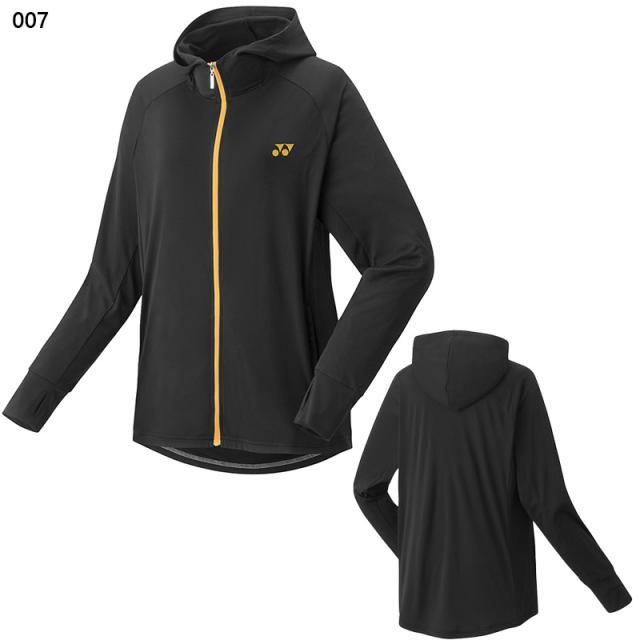 ヨネックス レディース ウィメンズニットウォームアップパーカー アパレル 長袖 ベリークール -3℃の涼感 UVカット 吸汗速乾 制電 ホワイト 白 ブラック 黒 ブルー 青 送料無料 YONEX 57076