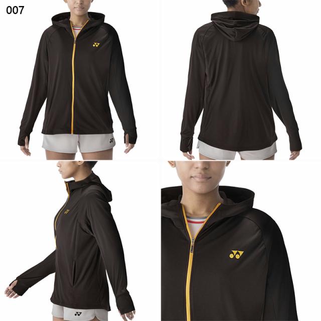 ヨネックス レディース ウィメンズニットウォームアップパーカー アパレル 長袖 ベリークール -3℃の涼感 UVカット 吸汗速乾 制電 ホワイト 白 ブラック 黒 ブルー 青 送料無料 YONEX 57076