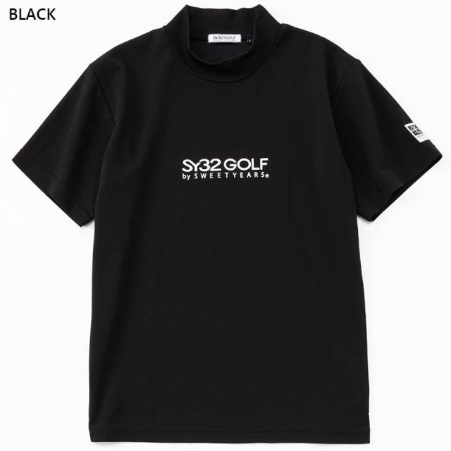 SY32 メンズ COOL DRY MOCK ゴルフ ウェア 競技 トップス 半袖 ストレッチ 吸水速乾 UVカット 運動 スポーツ ホワイト 白 ブラック 黒 グレー 灰色 送料無料 SYthirty-two SYG-26S1-30_2