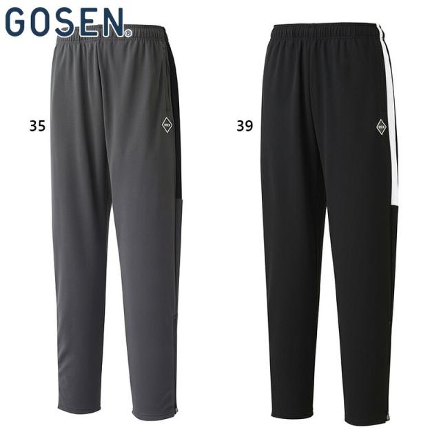 ゴーセン メンズ レディース ユニ 裏起毛ストレッチパンツ アパレル バドミントン 競技 ブラック 黒 グレー 灰色 送料無料 GOSEN W2346