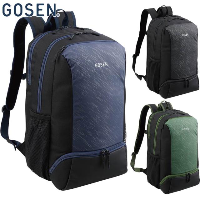 ゴーセン メンズ レディース バックパック テニス アクセサリー 競技 バッグ 鞄 リュックサック 通勤 通学 運動 スポーツ ブラック 黒 ネイビー グリーン 緑 送料無料 GOSEN BA25TBP