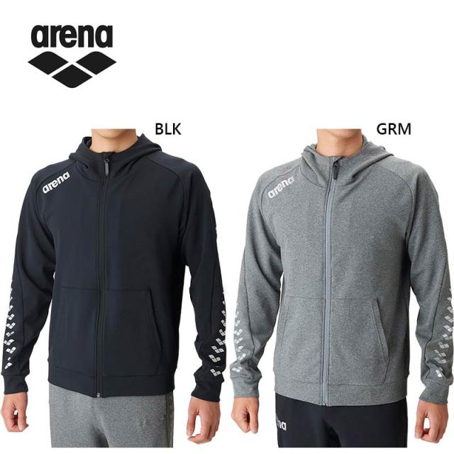 アリーナ メンズ レディース フルジップスウェットパーカー 水泳 競技 ウェア 長袖 チームウェア ストレッチ 運動 スポーツ 送料無料 arena ARN-1331