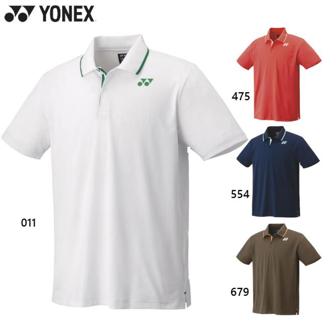ヨネックス メンズ レディース ユニゲームシャツ バドミントン ウェア 競技 試合 ベリークール 吸汗速乾 UVカット 制電 半袖 ホワイト 白 ネイビー レッド ブラウン 赤 茶色 送料無料 YONEX 10628