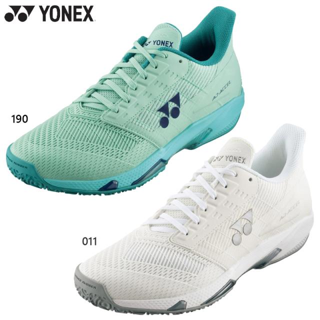 ヨネックス レディース パワークッションアドアクセル ウィメンズGC テニス 靴 シューズ 競技 ローカット クレー・砂入り人工芝コート用 スポーツ ホワイト 白 グリーン 緑 送料無料 YONEX SHTAALG