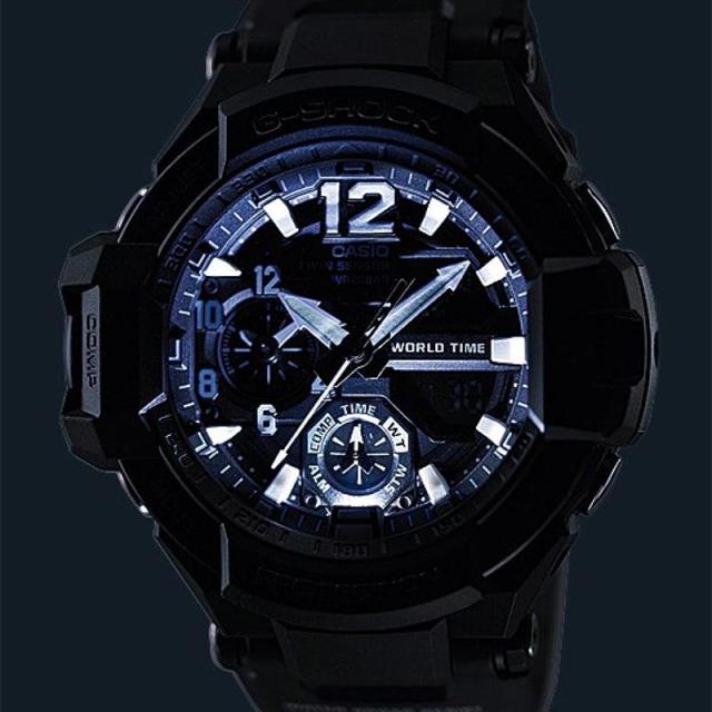 国内正規品 カシオ メンズ G-SHOCK Gショック 時計 ウォッチ 腕時計 衝撃に強い 方位がわかる 20気圧防水 温度 シンプル パイロット 送料無料 CASIO GA-1100_2