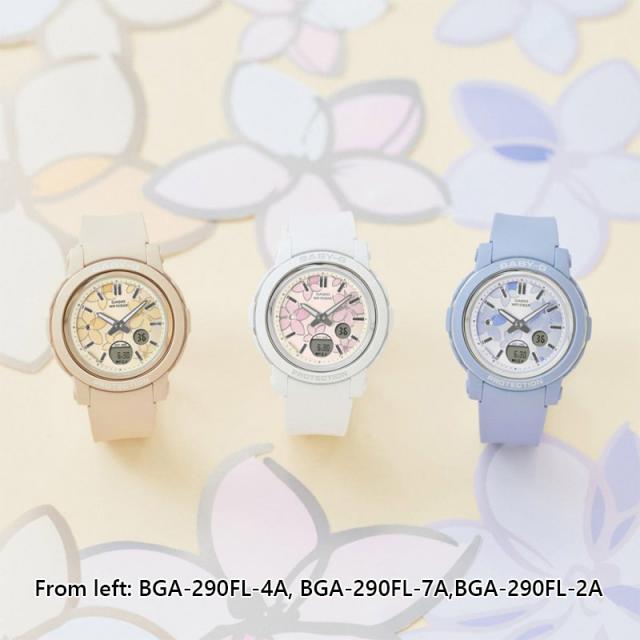 国内正規品 カシオ レディース BABY-G ベビーG 腕時計 ウォッチ アナデジ カジュアル ハナガラ エレガント 耐衝撃構造 10気圧防水 送料無料 CASIO BGA-290FL_1