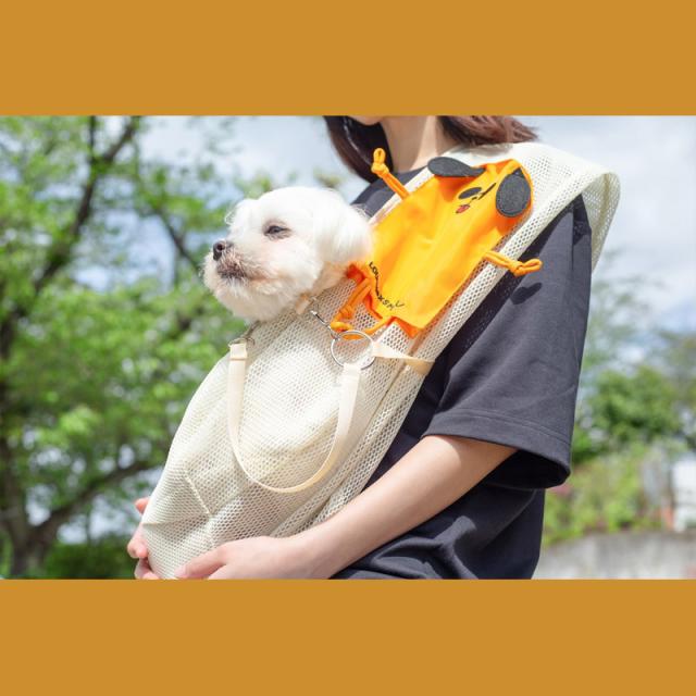 LOUGH×SMILER コラボ ラフギーグル ドッグスリング BUDDY ポケット アクセサリー お散歩 お出かけ 飛び出し防止 ホワイト 白 グリーン 緑 送料無料 LOUGH GIGGLE LG5552_1