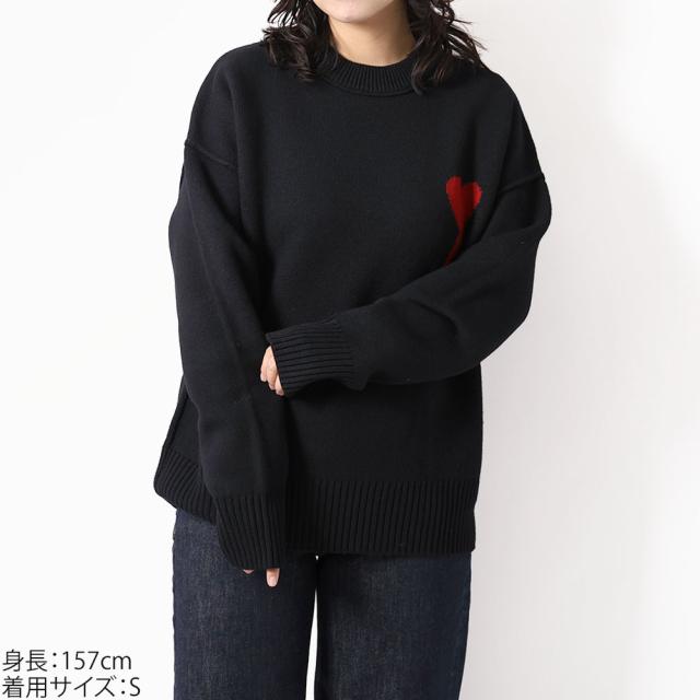 アミパリス AMI PARIS AMI DE COEUR クルーネックセーター ユニセックス メリノウール ニット 長袖 UKS838.018[並行輸入/海外正規品/返品可/サイズ交換可]★クーポン5%OFF_10