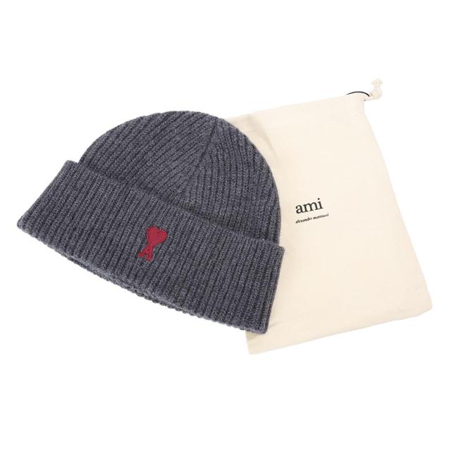 アミパリス／AMI PARIS AMI DE COEUR ビーニー ユニセックス・ウール・ニットキャップ・ニット帽・帽子(ブラック・グレー) UHA116.018 009・084／NOIR・GRIS CHINE[返品OK]★クーポン5%OFF_16