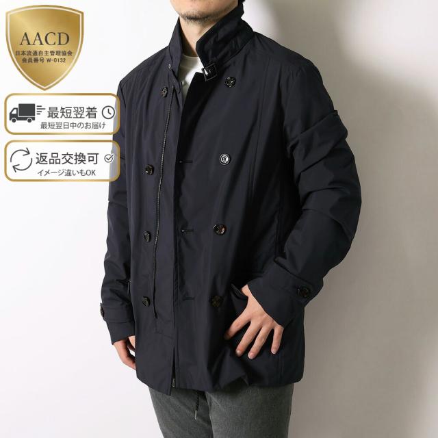 ムーレー MOORER NABUCCO-STP メンズ 撥水加工 ジャケット ブルゾン ライトアウター ジップアップ ダブルブレスト ブルー BLU [並行輸入/海外正規品/返品可/サイズ交換可]★クーポン5%OFF