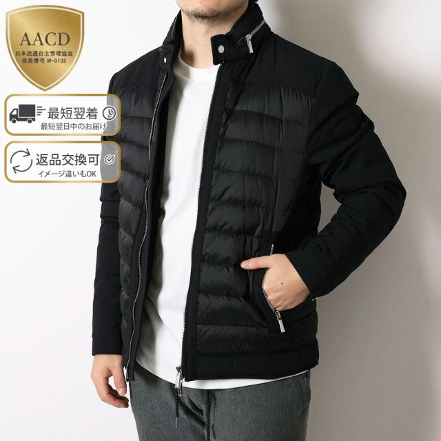 ムーレー MOORER GILLES-KNS メンズ 撥水 グースダウン フード収納 ダウンジャケット ブルゾン MOUGI100350[並行輸入/海外正規品/返品可/サイズ交換可]★