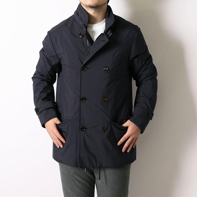 ムーレー MOORER NABUCCO-STP メンズ 撥水加工 ジャケット ブルゾン ライトアウター ジップアップ ダブルブレスト ブルー BLU [並行輸入/海外正規品/返品可/サイズ交換可]★クーポン5%OFF_1