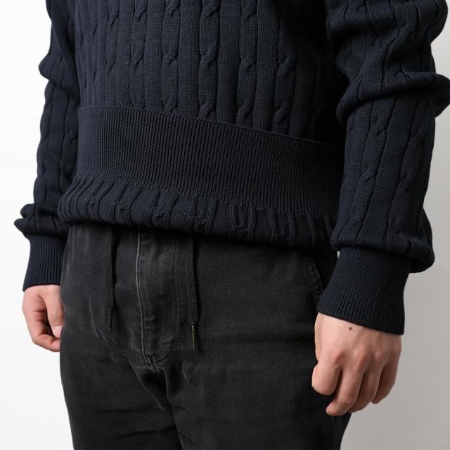 フレッドペリー／FRED PERRY CABLE KNIT VｰNECK JUMPER・ケーブルニット Vネックジャンパー コットン・長袖ニット・セーター(ネイビー) K2321 608／NAVY[返品OK]★クーポン5%OFF_14