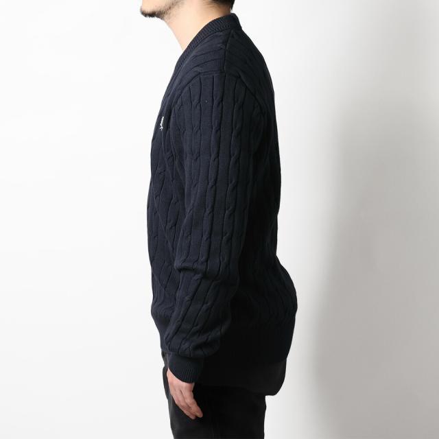 フレッドペリー／FRED PERRY CABLE KNIT VｰNECK JUMPER・ケーブルニット Vネックジャンパー コットン・長袖ニット・セーター(ネイビー) K2321 608／NAVY[返品OK]★クーポン5%OFF_2