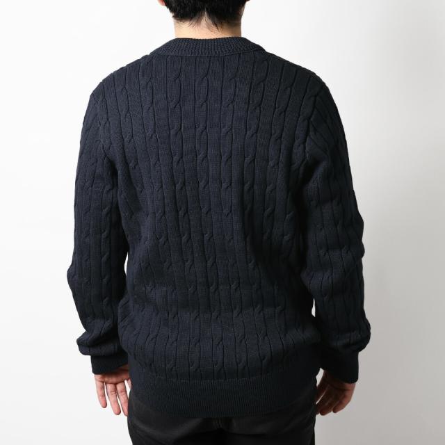 フレッドペリー／FRED PERRY CABLE KNIT VｰNECK JUMPER・ケーブルニット Vネックジャンパー コットン・長袖ニット・セーター(ネイビー) K2321 608／NAVY[返品OK]★クーポン5%OFF_3