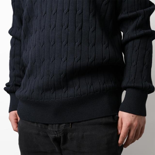 フレッドペリー／FRED PERRY CABLE KNIT VｰNECK JUMPER・ケーブルニット Vネックジャンパー コットン・長袖ニット・セーター(ネイビー) K2321 608／NAVY[返品OK]★クーポン5%OFF_13