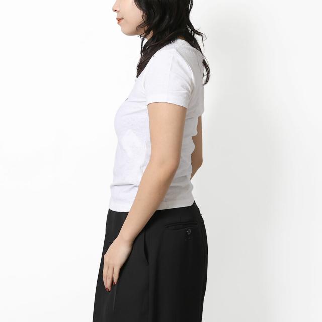 アクネ ストゥディオズ ACNE STUDIOS CL0397 AEG ロゴTシャツ コットン クルーネック 半袖 ユニセックス レギュラーフィット オフホワイト [並行輸入/海外正規品/返品可]★クーポン5%OFF_3