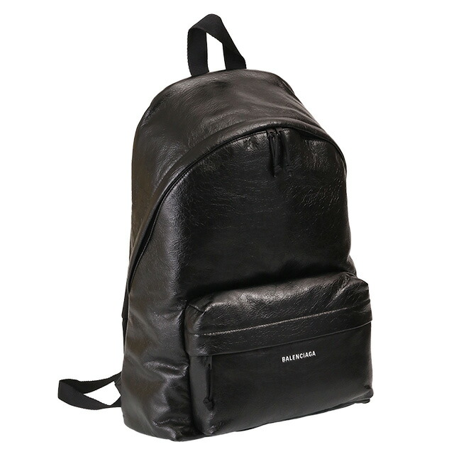 【タイムセール&クーポン5%OFF】バレンシアガ／BALENCIAGA EXPLORER BACKPACK・エクスプローラーバックパックロゴ入り・ヴィンテージレザーバックパック・リュックサック(ブラック) 503221 1VG07 1000