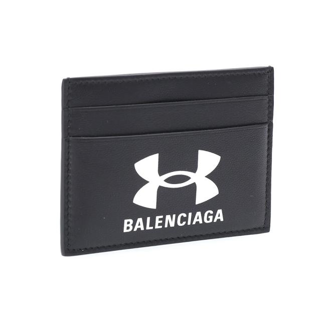 【12月SALE＆クーポン5%OFF】バレンシアガ×アンダーアーマー／BALENCIAGA*Under Armour? Wネームロゴ入り・カードケース・名刺入れ (ブラック) 817719 2ABLN 1000／BLACK[返品無料]