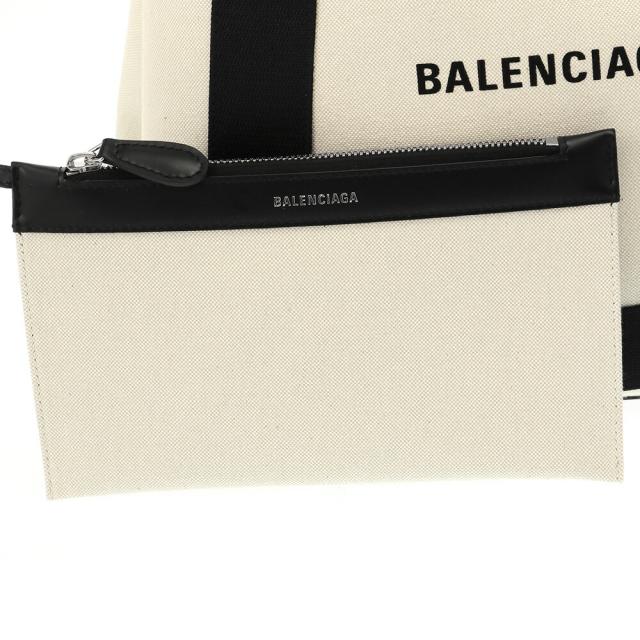 バレンシアガ BALENCIAGA NAVY CABAS S ロゴ入り ポーチ付き コットンキャンバス トートバッグ ハンドバッグ 339933 2HH3N 9260[並行輸入/海外正規品/返品可]★クーポン5%OFF_7