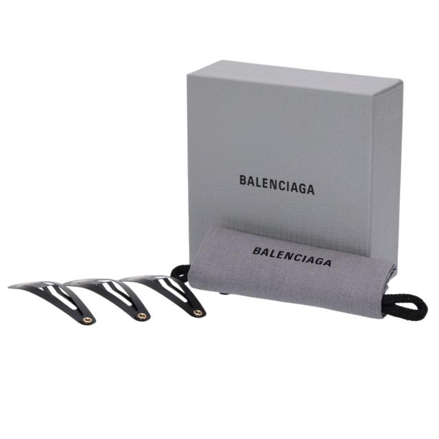 バレンシアガ／BALENCIAGA Holli ホーリー ヘアクリップ 3個セット・BBロゴ・ヘアアクセサリー・髪留め(ブラック) 718872 TZS1K 5610／BLACK_1