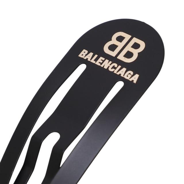 バレンシアガ／BALENCIAGA Holli ホーリー ヘアクリップ 3個セット・BBロゴ・ヘアアクセサリー・髪留め(ブラック) 718872 TZS1K 5610／BLACK_4