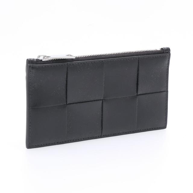 【クーポン5%OFF】ボッテガヴェネタ／BOTTEGA VENETA CASSETTE カセット スリム ロングウォレット マキシイントレチャート カードスリット付きケース・フラグメントケース(ブラック) 749460 VBWD3 8803／BLACK[返品無料]