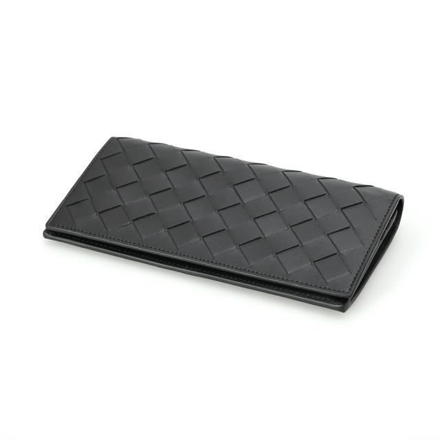 ⭐️新品未使用⭐️ ボッテガヴェネタ　イントレチャート　ロングウォレット　レザー BOTTEGA VENETA (ボッテガ・ヴェネタ) レザー イントレチャート