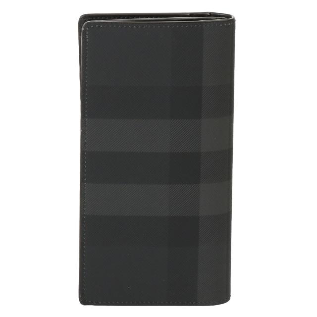 バーバリー／BURBERRY CAVENDISHチャコールチェック＆レザー コンチネンタルウォレット・小銭入れ付き二つ折り長財布(チャコール) 8070199／CHARCOAL[並行輸入/海外正規品/返品可]★クーポン5%OFF
