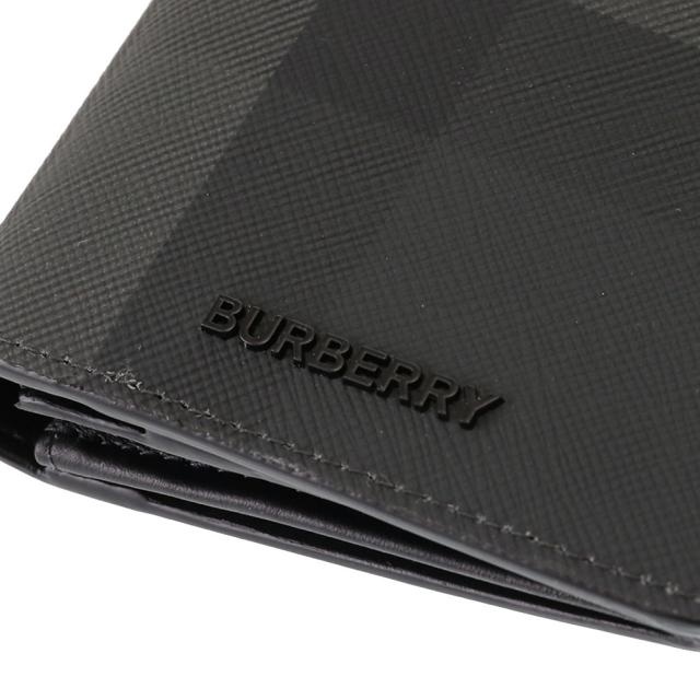 バーバリー／BURBERRY CAVENDISHチャコールチェック＆レザー コンチネンタルウォレット・小銭入れ付き二つ折り長財布(チャコール) 8070199／CHARCOAL[並行輸入/海外正規品/返品可]★クーポン5%OFF
