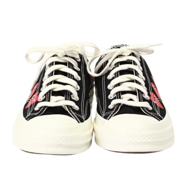 コムデギャルソン・プレイ×コンバース／COMME des GARCONS Play*CONVERS ALL STAR オールスター・メンズ ローカット スニーカー(ブラック×レッド) AZ-K126-001-1／BLACK*RED[返品無料]