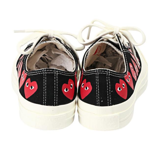 コムデギャルソン・プレイ×コンバース／COMME des GARCONS Play*CONVERS ALL STAR オールスター・メンズ ローカット スニーカー(ブラック×レッド) AZ-K126-001-1／BLACK*RED[返品無料]
