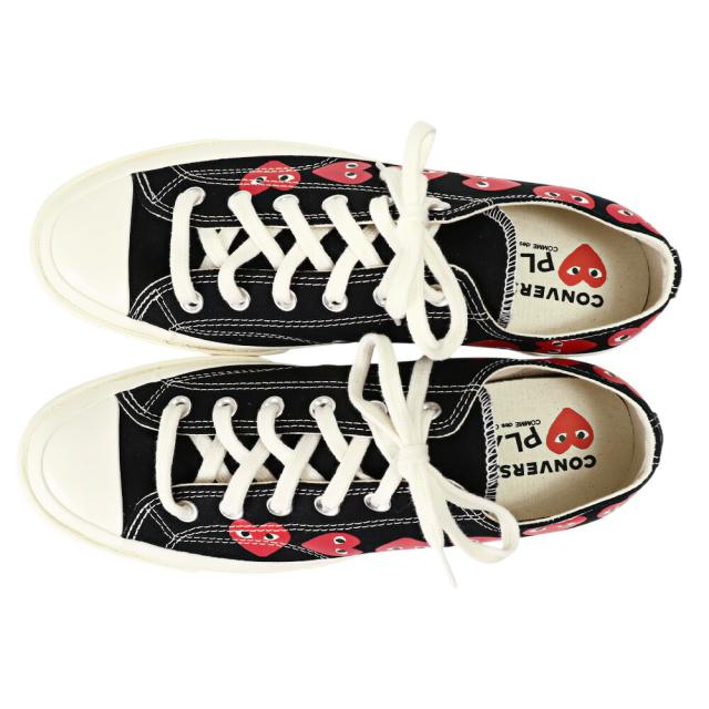 コムデギャルソン・プレイ×コンバース／COMME des GARCONS Play*CONVERS ALL STAR オールスター・メンズ ローカット スニーカー(ブラック×レッド) AZ-K126-001-1／BLACK*RED[返品無料]