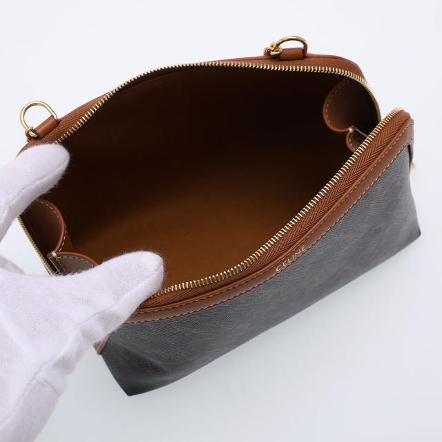 セリーヌ／CELINE チェーンクラッチ トリオンフキャンバス＆ラムスキン・ 斜め掛けショルダーバッグ・クロスボディ(タン・ブラウン) 10E382CBX 04LU／TAN [返品OK]★クーポン5%OFF_8