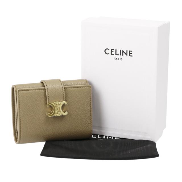 【新品未使用】CELINE Fine Strap Wallet FINE STRAP WALLET NINO IN SUPPLE GRAINED CALFSKIN - TAN | CELINE