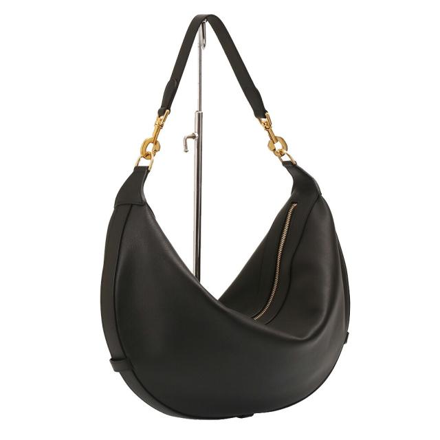 【タイムセール&クーポン5%OFF】セリーヌ／CELINE MEDIUM LEANDRE BAG・ミディアムレアンドル バッグ 三日月型 ワンショルダーバッグ・ハンドバッグ・クラッチバッグ (ブラック) 197263DV7 38NO／BLACK[返品無料]