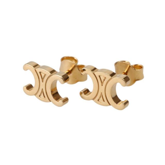 ポイント5倍】セリーヌ／CELINE ”トリオンフ スタッズ ・ゴールド