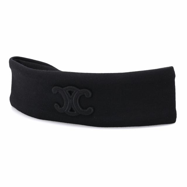 CELINE ブラック ロゴ ヘアバンド CELINE ブラック ヘアバンド CELINE