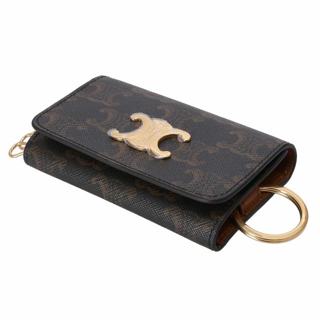 【✨美品】セリーヌ ケース キュイル トリオンフ キーリング付 ブラウン 楽天市場】セリーヌ Celine 49I473DSD.04LU トリオンフ