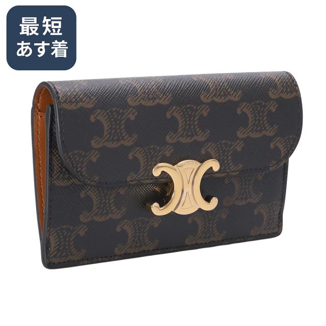 【クーポン5%OFF】セリーヌ／CELINE フラップ付きロングカードホルダー カードケース・ケース・コンパクトウォレット(タン) 10P072CQH 04LU／TAN[返品無料]