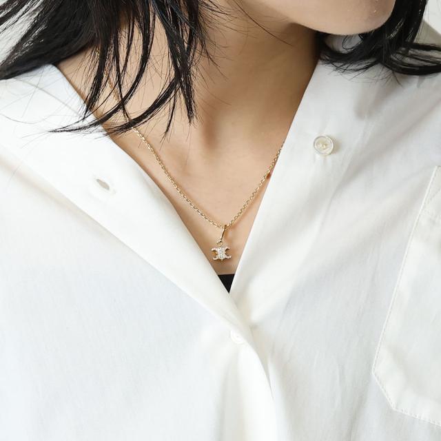 ゴールド☆Celineトリオンフ ソリテール ネックレス トリオンフ