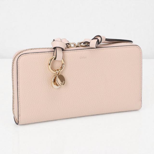 クロエ CHLOE ALPHABET LONG ZIPPED WALLET グレインレザー ダブルロゴチャーム ラウンドファスナー長財布 セメントピンク CHC21WP706 F57 6J5 [並行輸入/海外正規品/返品可]★クーポン5%OFF