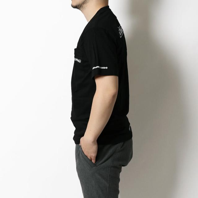 クロムハーツ CHROME HEARTS SCROLL TEE 半袖Tシャツ ポケット付き クルーネック スクロールラベル 408129111 758[並行輸入/海外正規品/返品可/サイズ交換可]★クーポン5%OFF_3