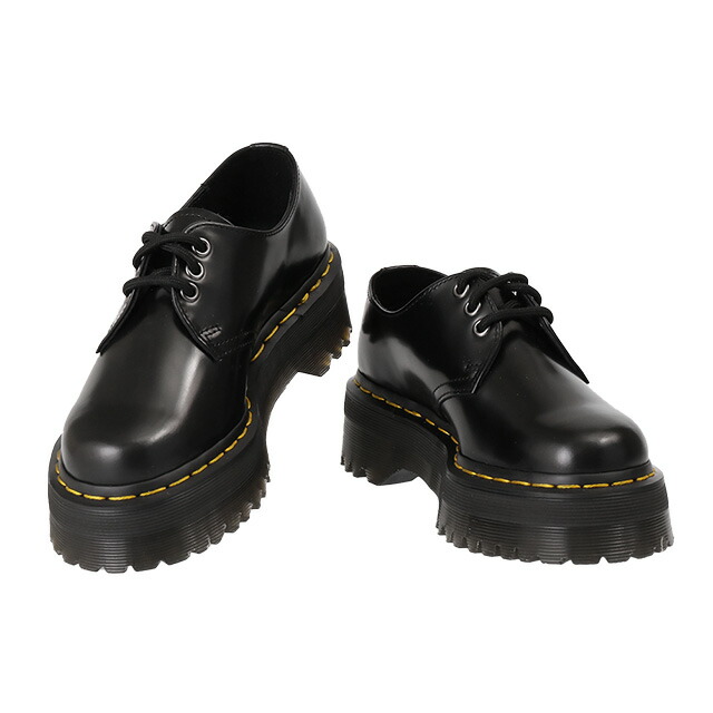【タイムセール&クーポン5%OFF】 ドクターマーチン／Dr.Martens 1461 QUAD 3 ホール シューズ クアッド メンズ・レディース・シューズ・靴 (ブラック) 25567001／BLACK[返品無料]